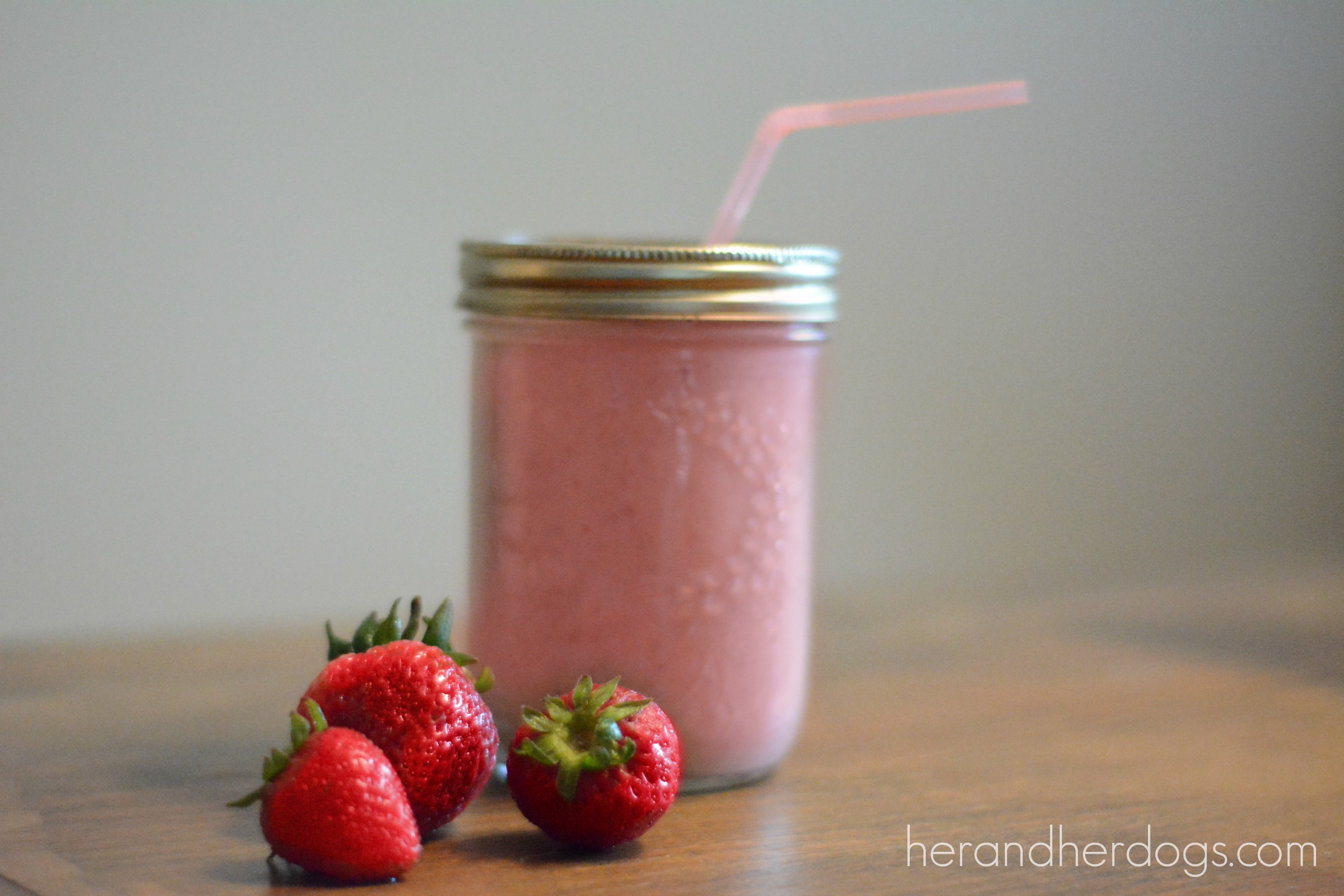 Pretty-In-Pink Strawberry Hemp Smoothie